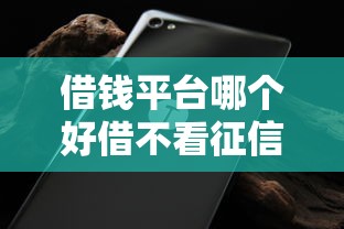 借钱平台哪个好借不看征信的，分析五个2025最新现在平台借钱容易下款