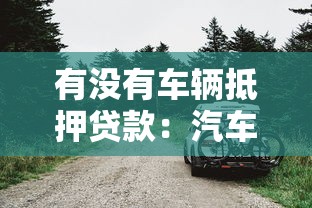有没有车辆抵押贷款：汽车抵押贷款能办理吗