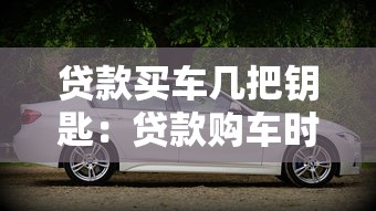 贷款买车几把钥匙：贷款购车时会收到几把备用钥匙