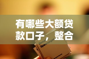 有哪些大额贷款口子，整合5个2025最新年纪65能贷款的平台