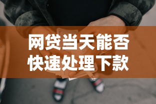 网贷当天能否快速处理下款，省内五个2025最新黑户也能借款的网贷平台
