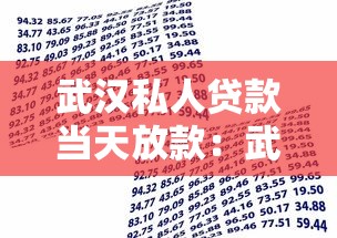 武汉私人贷款当天放款：武汉哪里能快速办理个人借款