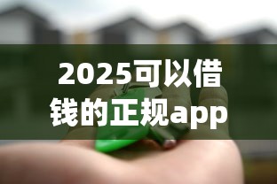 2025可以借钱的正规app，阐述5家2025最新最好下款的贷款平台