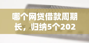哪个网贷借款周期长，归纳5个2025最新正规网贷平台