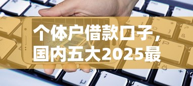 个体户借款口子，国内五大2025最新贷款推荐平台