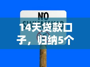 14天贷款口子，归纳5个2025最新2025黑户口子