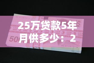 25万贷款5年月供多少：25万车贷5年每月还多少