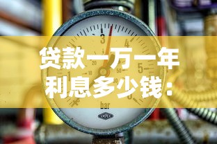 贷款一万一年利息多少钱：借款1万元年利息要多少