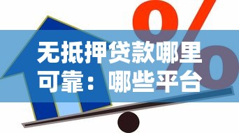 无抵押贷款哪里可靠：哪些平台提供正规无抵押贷款