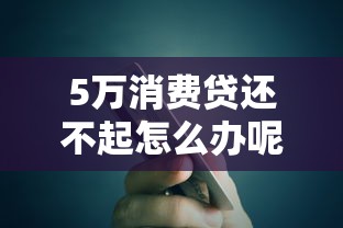 5万消费贷还不起怎么办呢，汇总五个2025最新贷款可靠的平台