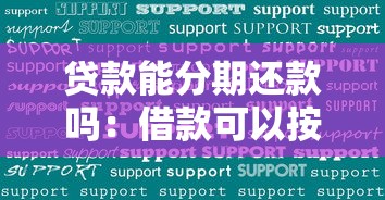 贷款能分期还款吗：借款可以按月偿还吗