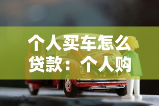 个人买车怎么贷款：个人购车贷款流程如何办理