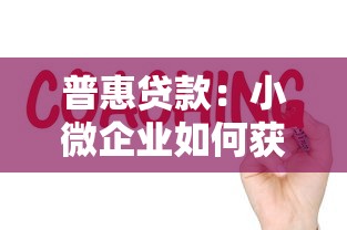 普惠贷款：小微企业如何获得低息融资支持