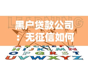 黑户贷款公司：无征信如何快速获得贷款