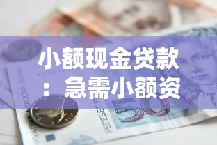 小额现金贷款：急需小额资金如何快速申请