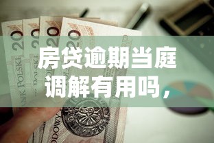 房贷逾期当庭调解有用吗，盘点五个2025最新58岁可以贷款的口子