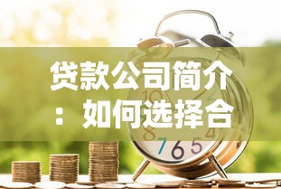贷款公司简介：如何选择合适的借贷服务机构
