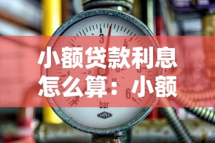 小额贷款利息怎么算：小额借贷利率如何计算