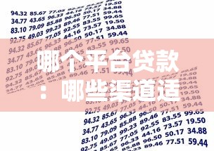 哪个平台贷款：哪些渠道适合申请借款