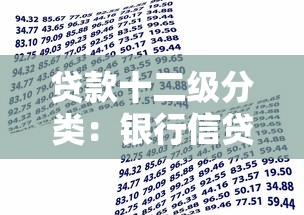 贷款十二级分类：银行信贷风险如何划分等级
