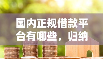 国内正规借款平台有哪些，归纳5个2025最新20岁贷款平台