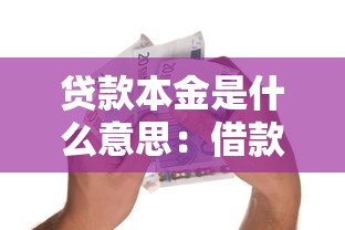 贷款本金是什么意思：借款金额具体指什么