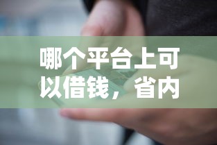 哪个平台上可以借钱，省内五个2025最新手机借钱平台