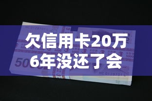 欠信用卡20万6年没还了会怎样，梳理5个2025最新贷款大平台
