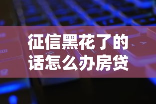 征信黑花了的话怎么办房贷，分析五个2025最新征信花还能下款的平台
