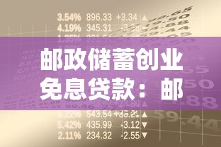 邮政储蓄创业免息贷款：邮储银行创业贷款如何申请免息