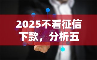 2025不看征信下款，分析五个2025最新最好下款的借款平台