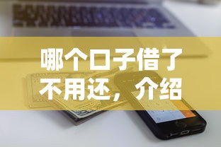 哪个口子借了不用还，介绍五个2025最新黑户真正能出额度的软件