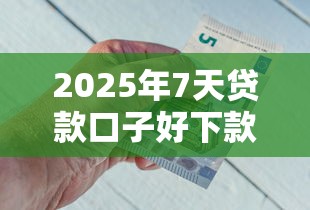 2025年7天贷款口子好下款的有哪些，汇总五个2025最新62岁能借钱的平台