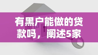 有黑户能做的贷款吗，阐述5家2025最新不是中介的贷款平台