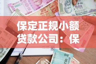 保定正规小额贷款公司：保定哪里能办理合法小额借贷