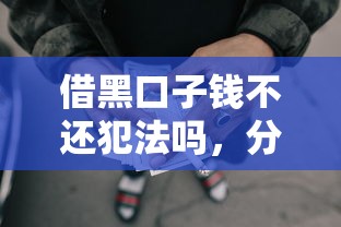 借黑口子钱不还犯法吗，分析五个2025最新504家违规网贷平台名单