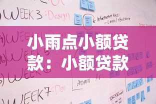 小雨点小额贷款：小额贷款申请流程需要哪些条件