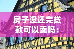 房子没还完贷款可以卖吗：房贷未结清如何出售房产