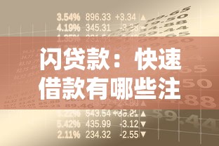 闪贷款：快速借款有哪些注意事项