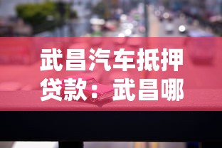 武昌汽车抵押贷款：武昌哪里能用汽车办贷款