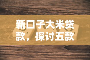 新口子大米贷款，探讨五款2025最新贷款经理平台