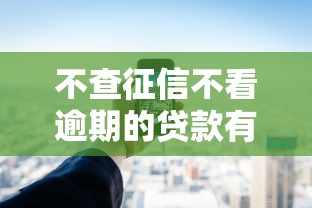 不查征信不看逾期的贷款有哪些，五大2025最新网贷平台