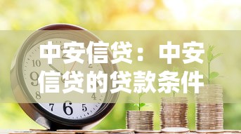 中安信贷：中安信贷的贷款条件有哪些