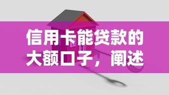 信用卡能贷款的大额口子，阐述5家2025最新贷款快的平台