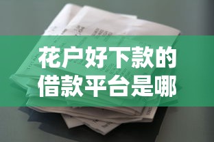 花户好下款的借款平台是哪个，解答五家2025最新无征信贷款平台