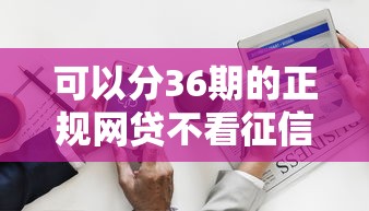 可以分36期的正规网贷不看征信，阐述5家2025最新官方贷款平台
