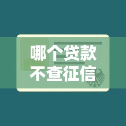 哪个贷款不查征信：哪些贷款可以忽略征信审核