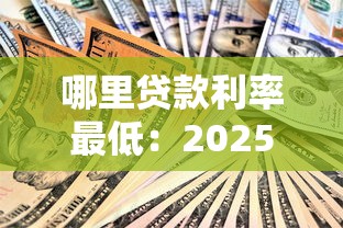 哪里贷款利率最低：2025年哪类贷款最划算