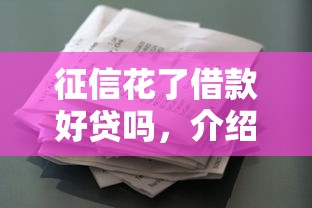 征信花了借款好贷吗，介绍五个2025最新黑贷款马上下款的口子
