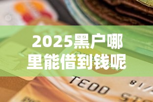 2025黑户哪里能借到钱呢，探讨五款2025最新黑户信用评分不足能下款的软件